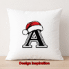 A - Christmas Embroidery Design For White Couch Pillow