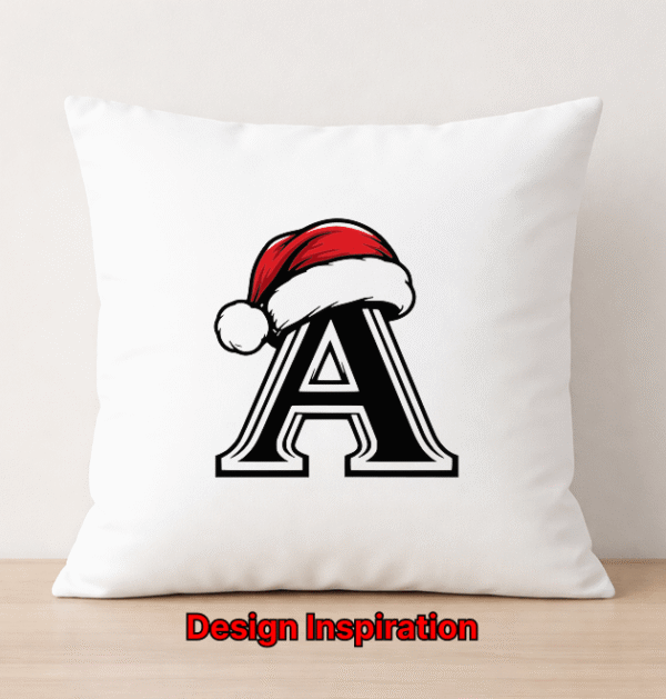 A - Christmas Embroidery Design For White Couch Pillow