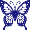 Blue Butterfly Embroidery Design