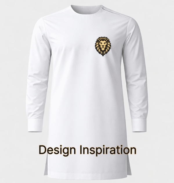 Lion Head Embroidery Design – Premium Chest Logo for Nigerian Caftan