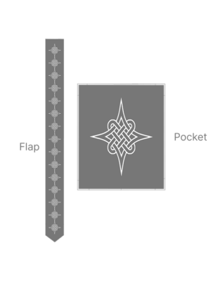 image containing ash flap and pocket of a caftan